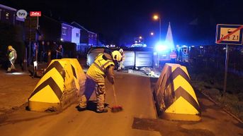 Zele: Dronken bestuurder knalt op betonnen wegversmalling