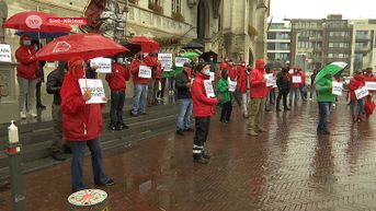 Vakbondsactie in Sint-Niklaas: 'Dringend welvaartsenveloppe in strijd tegen armoede'