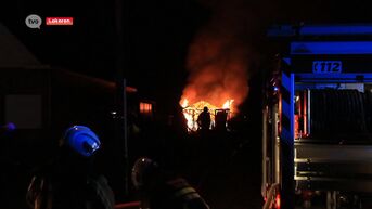 Lokeren: Brand zet tuinhuis in lichterlaaie