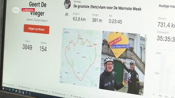 Lebbeeks burgemeester Raf De Wolf & Geert De Vlieger fietsen vlam voor De Warmste Week