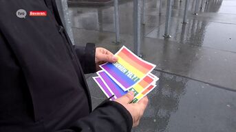 Solidariteit in Beveren: regenboogstickers en petitie voor regenboogzebrapad