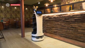Drie robots helpen personeel in restaurant in Waasmunster