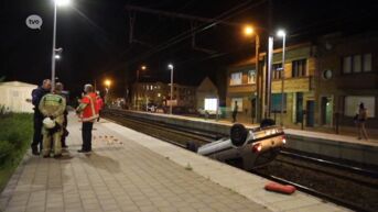 Auto belandt op sporen in station Erembodegem, treinverkeer tijdelijk verstoord
