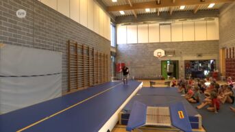 Gymnast Luka Van den Keybus bezoekt turnschool in Lokeren en zoekt geld