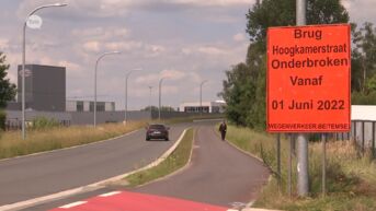 Werken aan brug Hoogkamerstraat tussen Temse en Sint-Niklaas