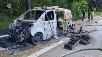 Bestelwagen met batterijen brandt helemaal uit langs N45 in Haaltert
