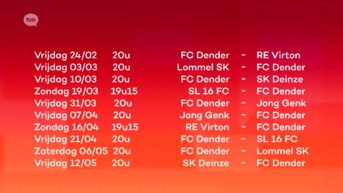 FC Dender begint de relegation play-offs met thuiswedstrijd tegen Virton