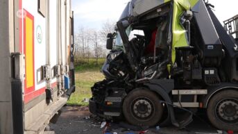 Vrachtwagen rijdt in op file E17 in Haasdonk, chauffeur even in levensgevaar