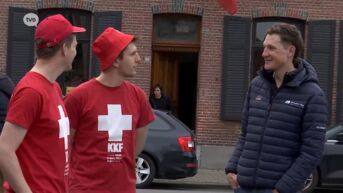 Ronde van Vlaanderen-favoriet Stefan Küng bezoekt fanclub in Moerzeke