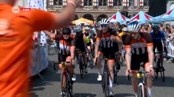 Honderden fietsers feestelijk ontvangen in Aalst voor 1000 km tijdens Kom op tegen Kanker: 