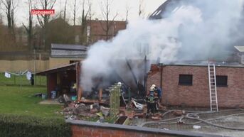 Vuurwerk ontploft in garagebox in Ophasselt, man zwaargewond